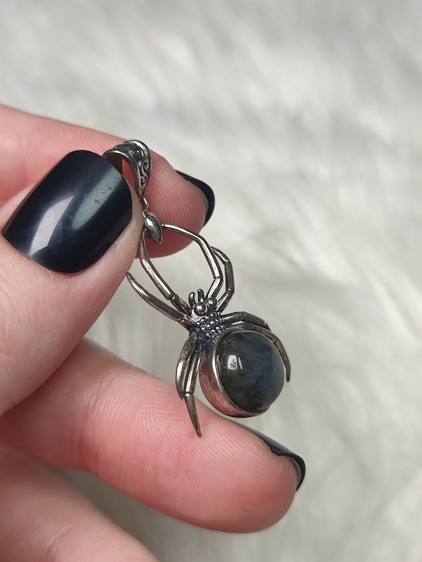 Colgante araña en plata 925 con labradorita n° 160