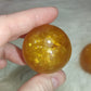 Esfera fluorita amarilla con mica