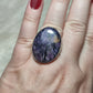 Anillo baño de plata con charoita - ref.40