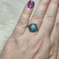 Anillo plata 925 con cianita azul - ajustable número 53