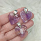 Colgante plata 925 y corazón amatista