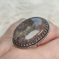 Anillo baño de plata con jaspe ojo de pájaro