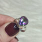 Anillo plata 925 con topacio místico - ajustable n° 23