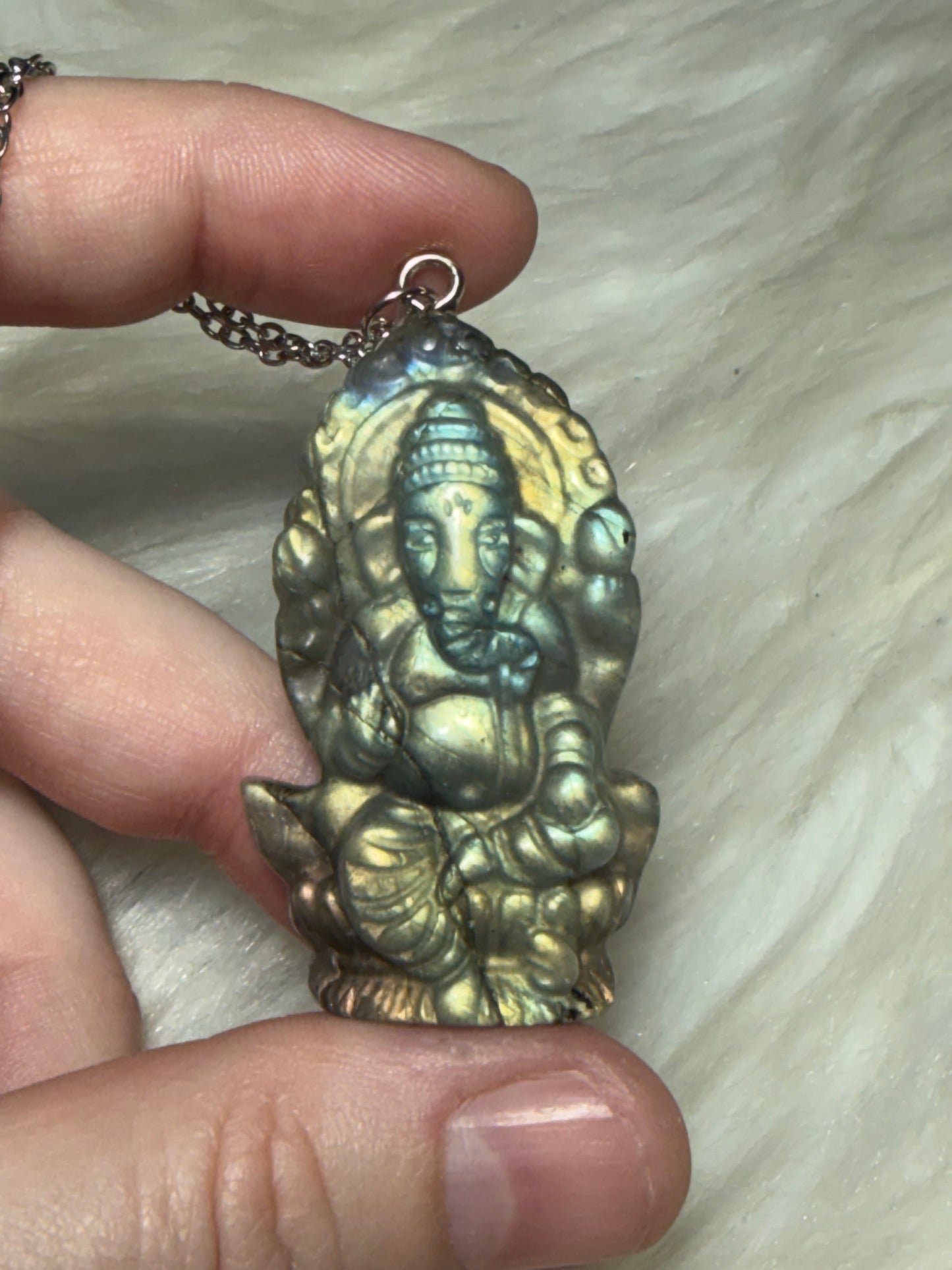 Collar Labradorita Ganesha - Ganesh n°239