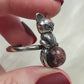 Anillo plata de ley 925 con cuarzo jardin chamanico n° 1