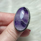 Anillo baño de plata con amatista - ref.109