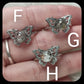 Anillo bisutería ajustable con cuarzo jardín mariposa - ver descripción