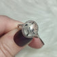Anillo plata 925 con cuarzo turmalina- ajustable número 1