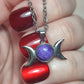 Colgante plata 925 Triple luna de charoita