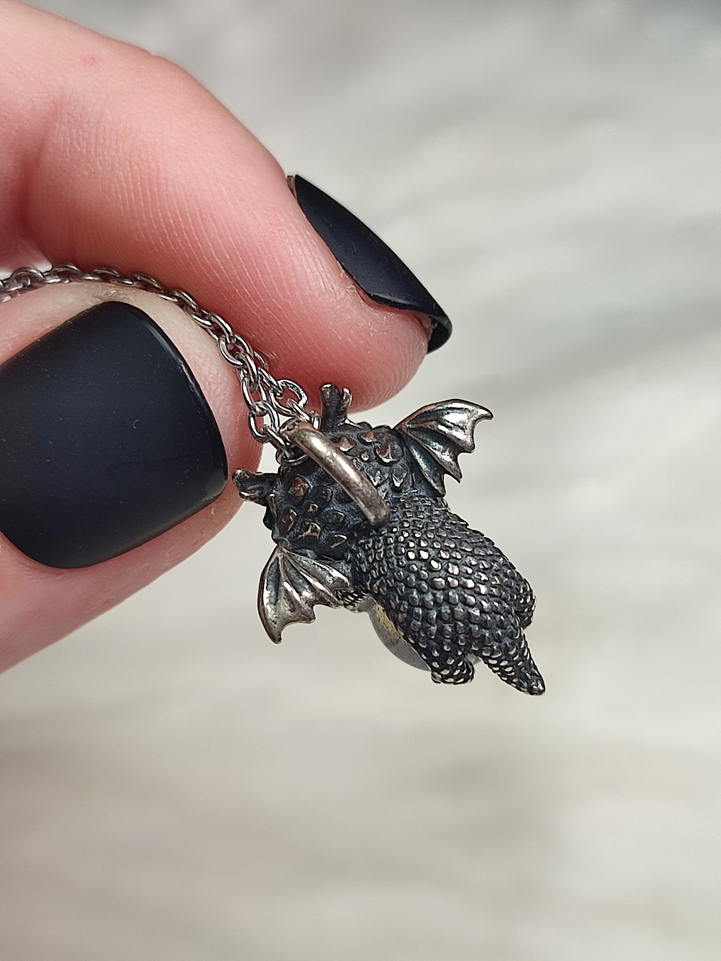 Colgante plata de ley 925 con labradorita - Dragón bebé 115