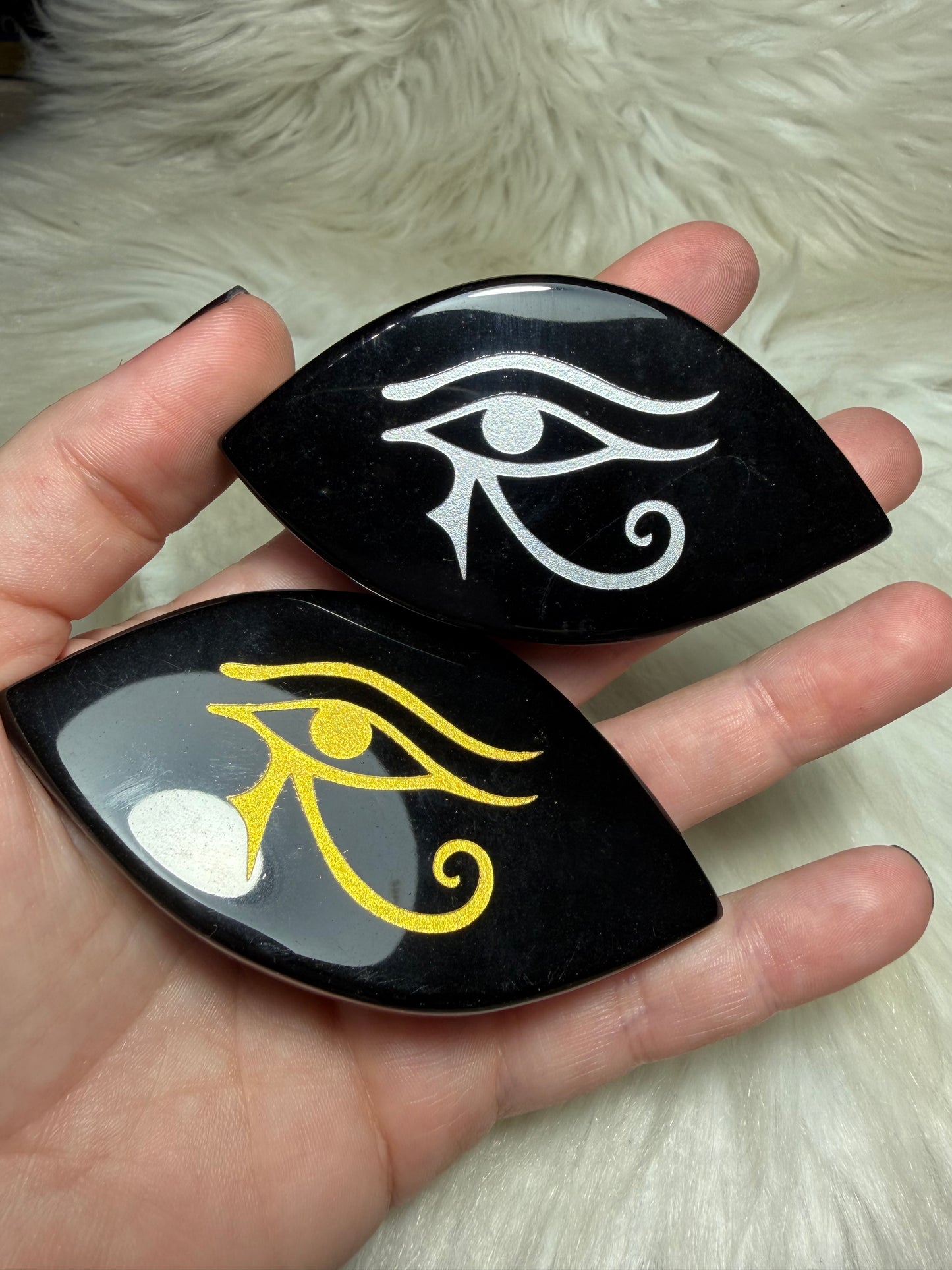 Ojo de Horus en obsidiana - 2 colores