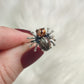 Anillo plata de ley 925 con cuarzo rutilo cobre n° 46