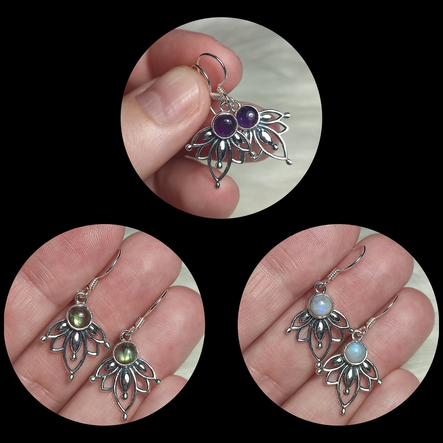Pendientes plata 925 - Modelo Mandala