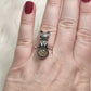 Anillo plata de ley 925 con cuarzo jardin chamanico n° 7