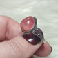 Anillo plata 925 con rodocrosita AAA - ajustable número 33