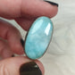 Anillo baño de plata y larimar M6