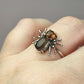 Anillo plata de ley 925 con cuarzo rutilo cobre n° 46