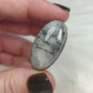 Anillo baño de plata con cuarzo y turmalina negra