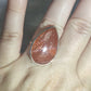 Anillo plata 925 con piedra sol - ajustable n° 34
