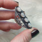 Anillo baño de plata con piedra luna triple