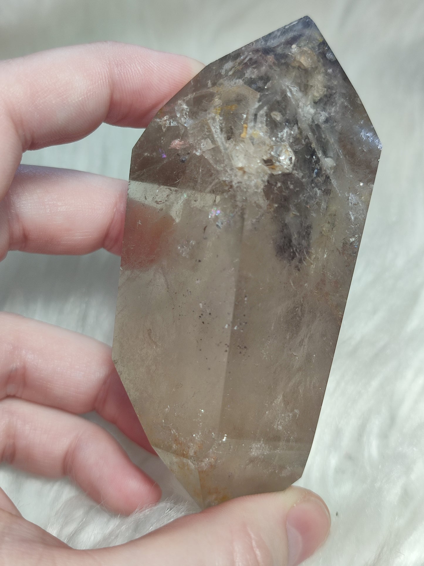 Cuarzo chamanico biterminado con cuarzo en cuarzo n° 143 - video