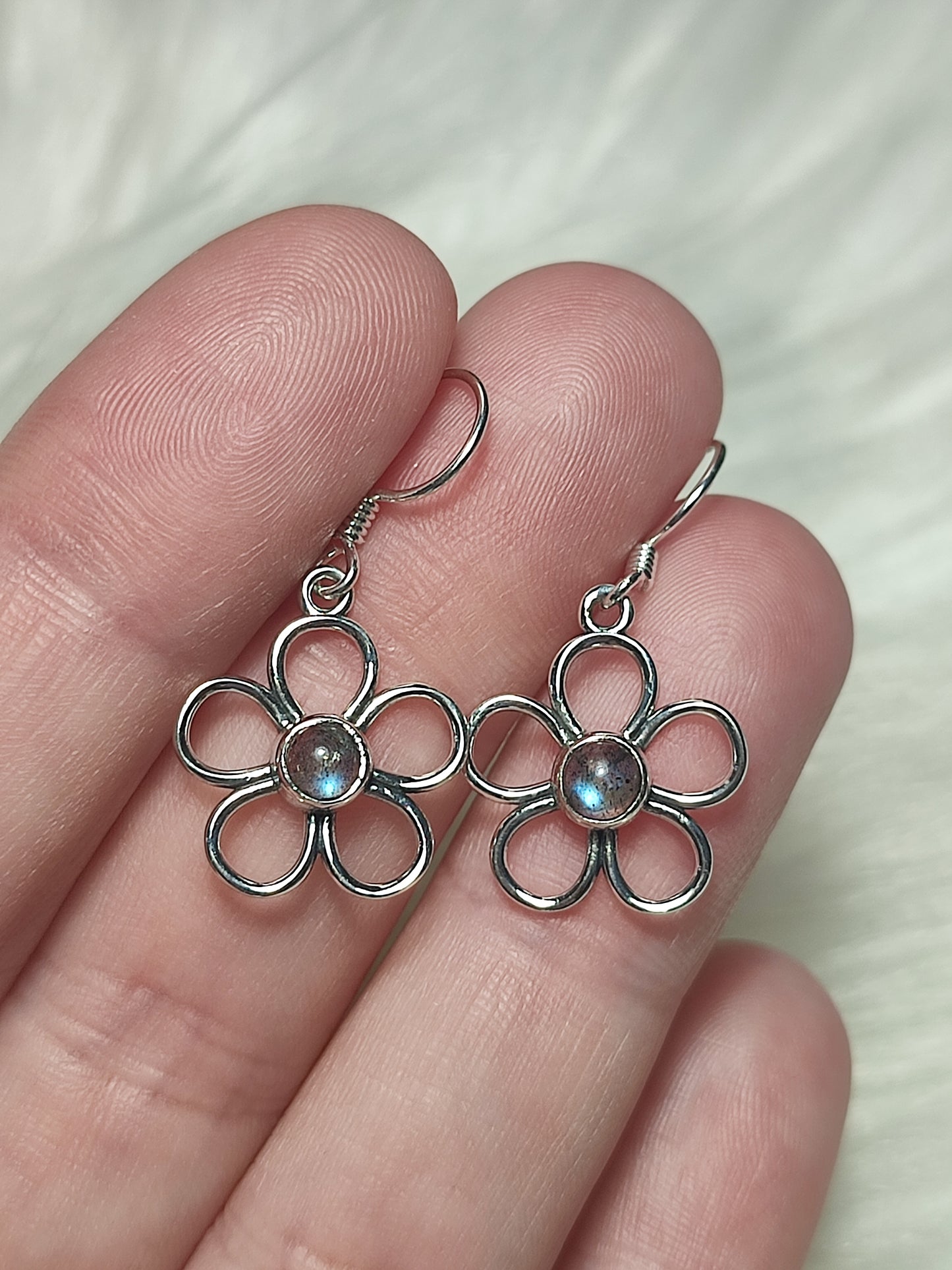 Pendientes plata 925 - Modelo Flor