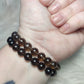 Pulsera elástica esferas de cuarzo ahumado extra 10 mm