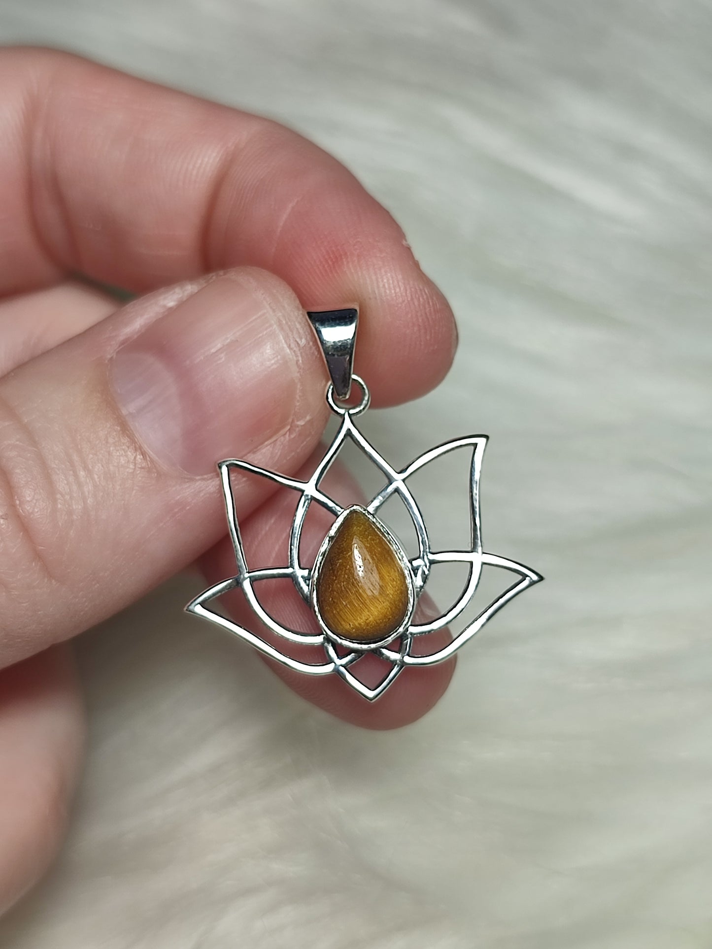 Colgante plata 925 Flor de Loto