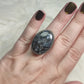 Anillo baño de plata con larvikita
