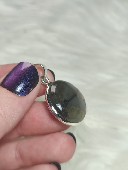 Colgante plata 925 con labradorita lila n° 129
