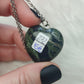 Collar en acero con corazón jaspe kambaba  - N°272