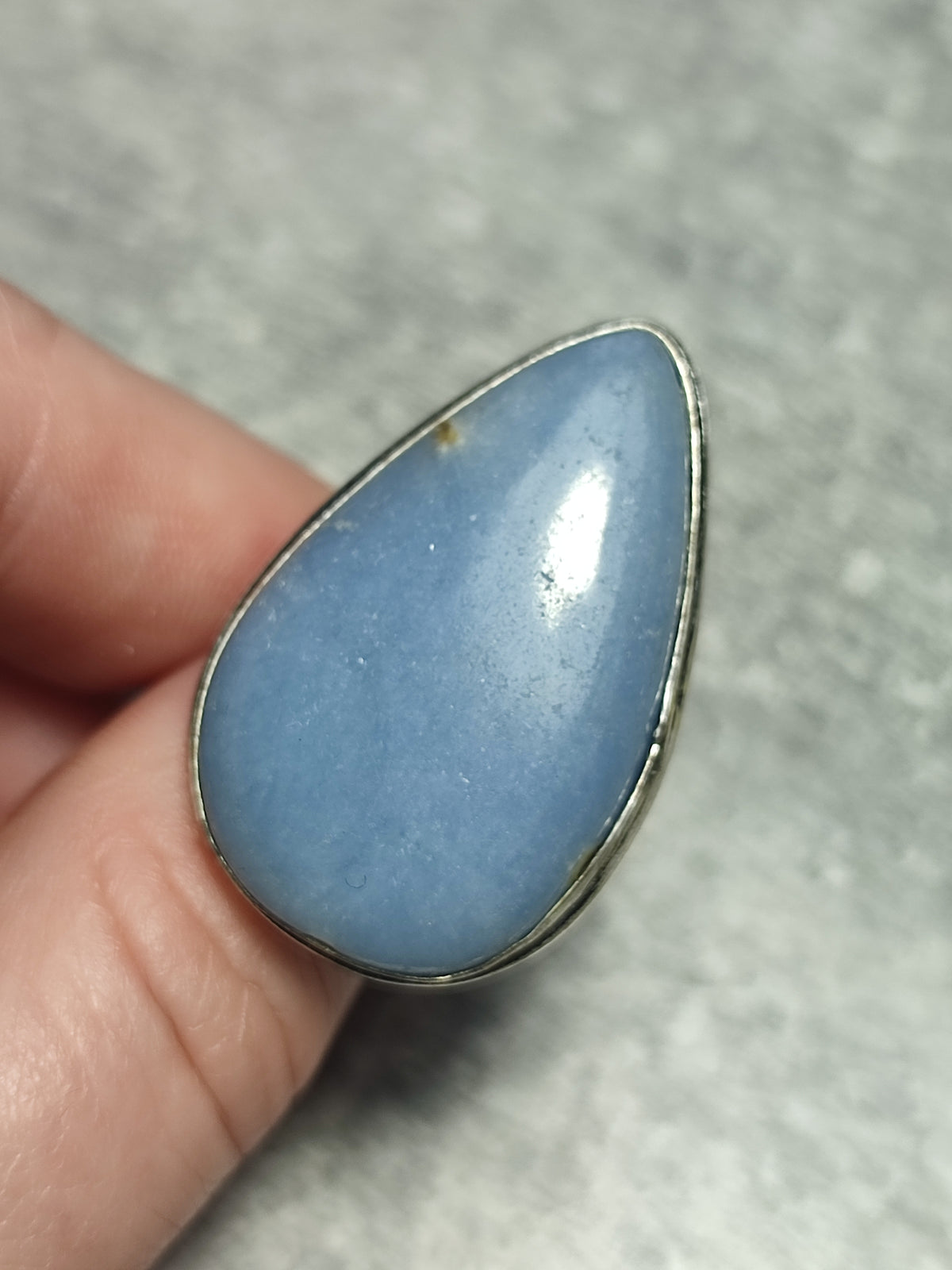 Anillo baño de plata con Angelita n°3