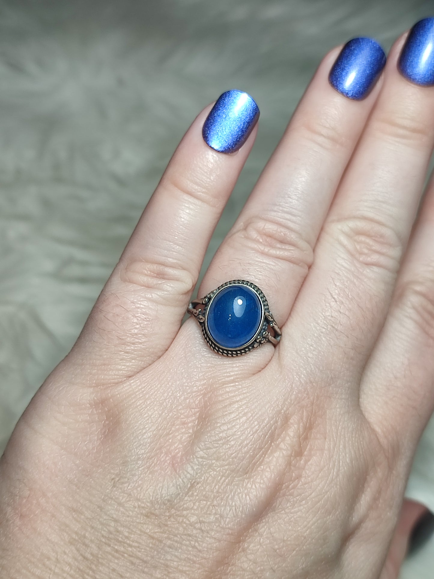 Anillo plata 925 con apatito alta calidad - ajustable n° 2