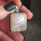 Colgante baño de plata con piedra luna n° 78