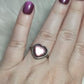 Anillo plata 925 con mica morada - ajustable n° 1