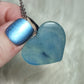 Collar fluorita azul - corazón 32