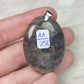 Colgante acero con piedra luna negra n°A1