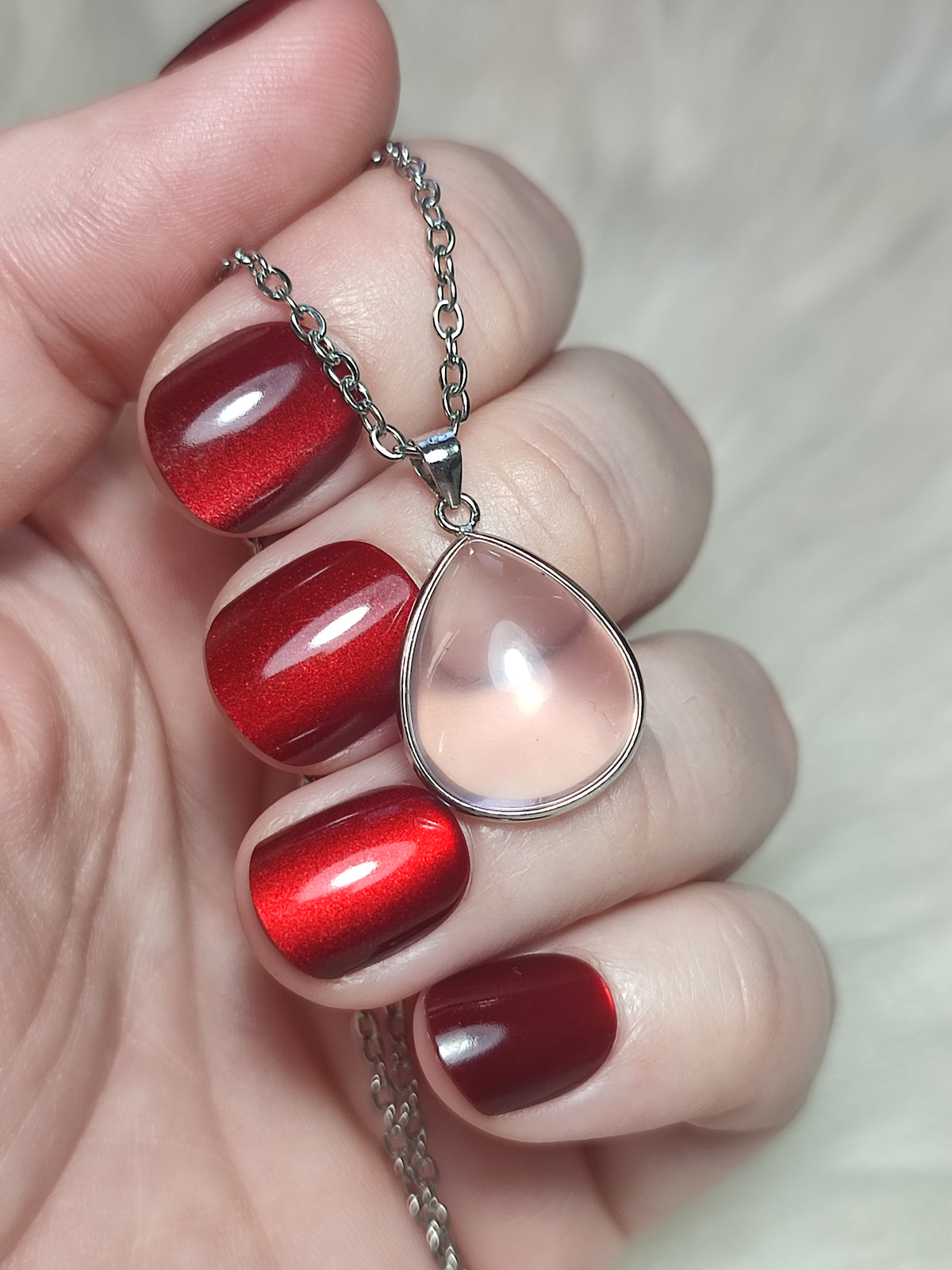 Colgante plata 925 cuarzo rosa star AAA - número 139