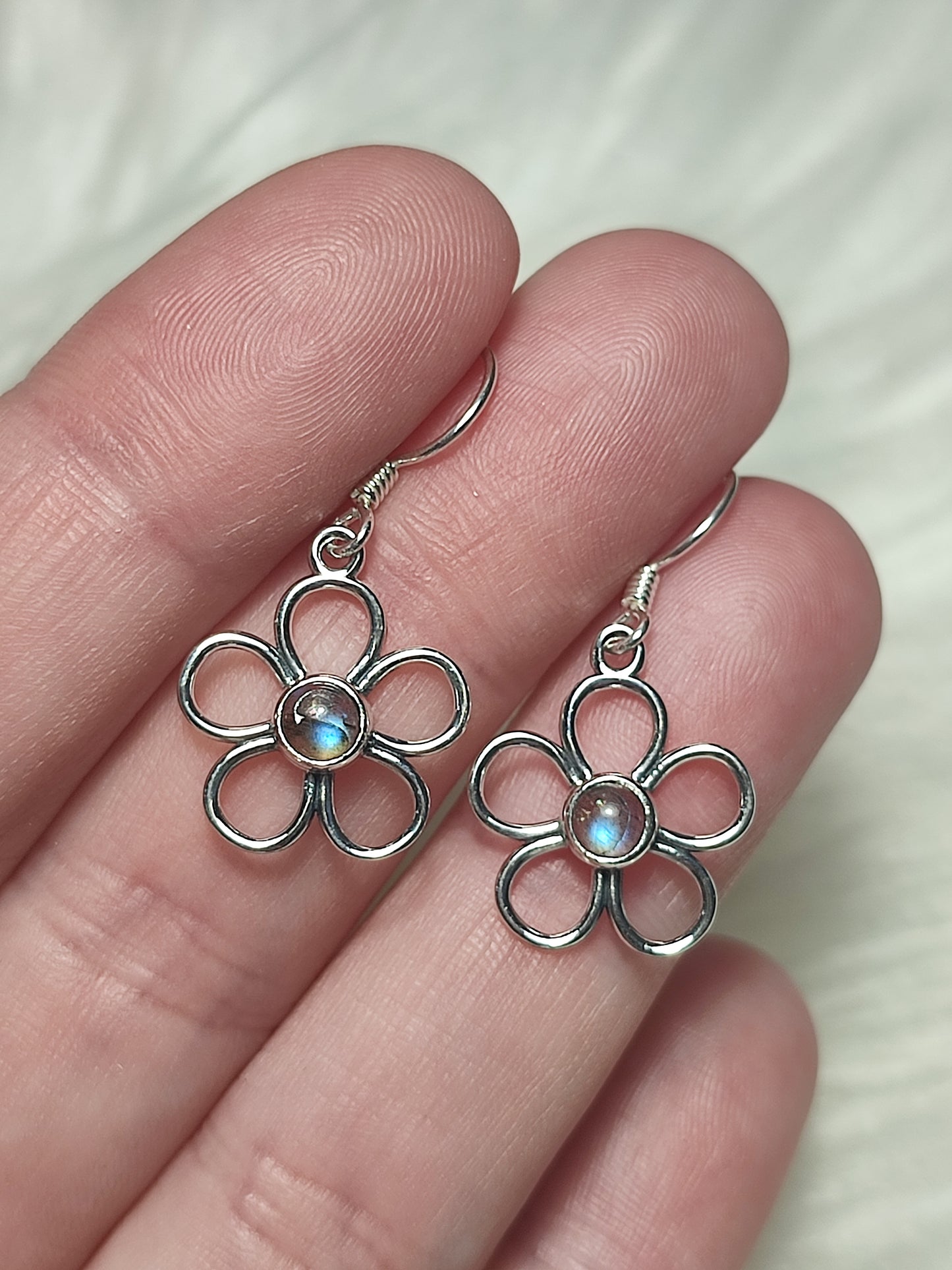 Pendientes plata 925 - Modelo Flor