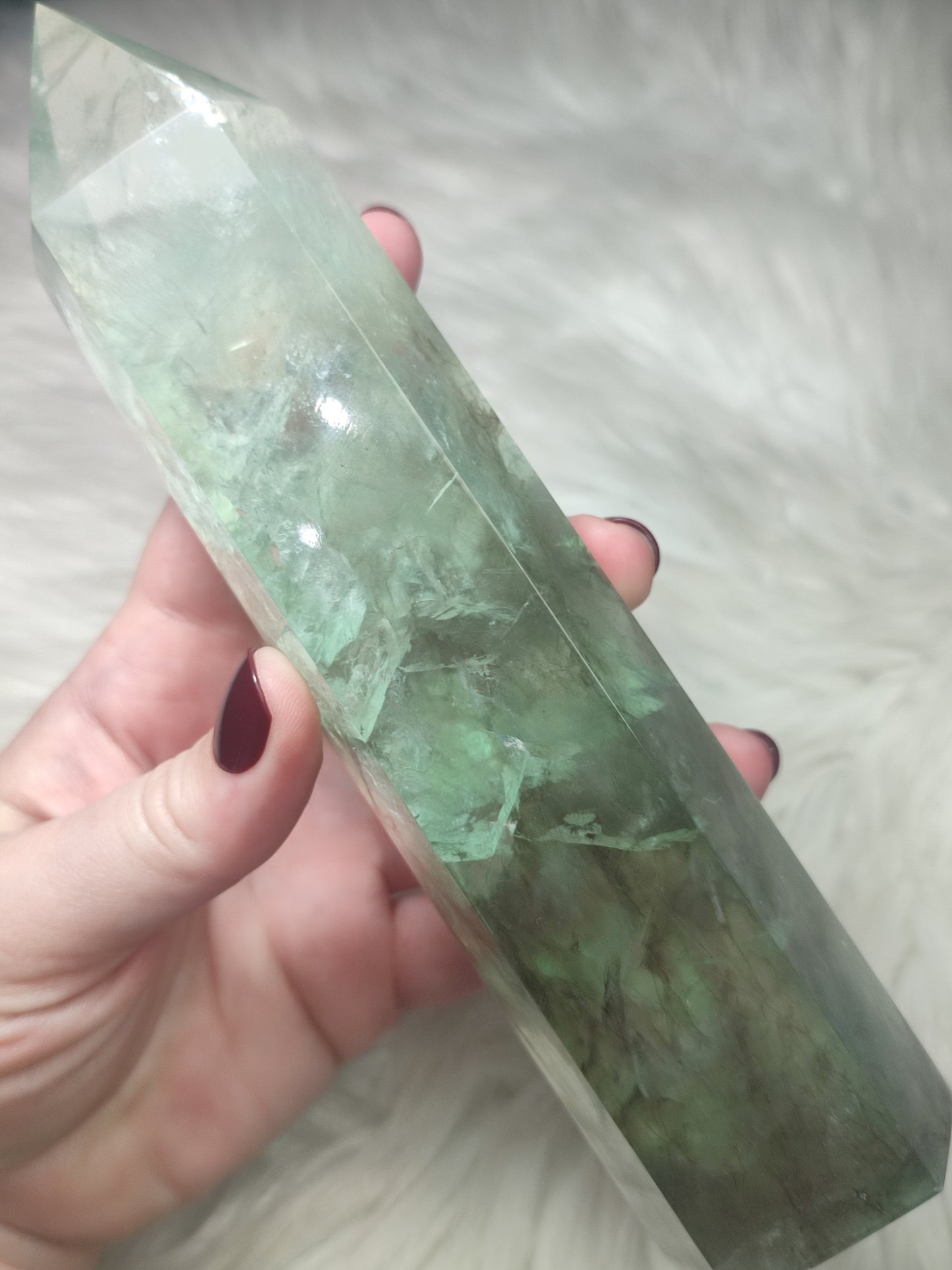 Gran Punta flúorita Ahumada 850 gramos n° 152 - Video