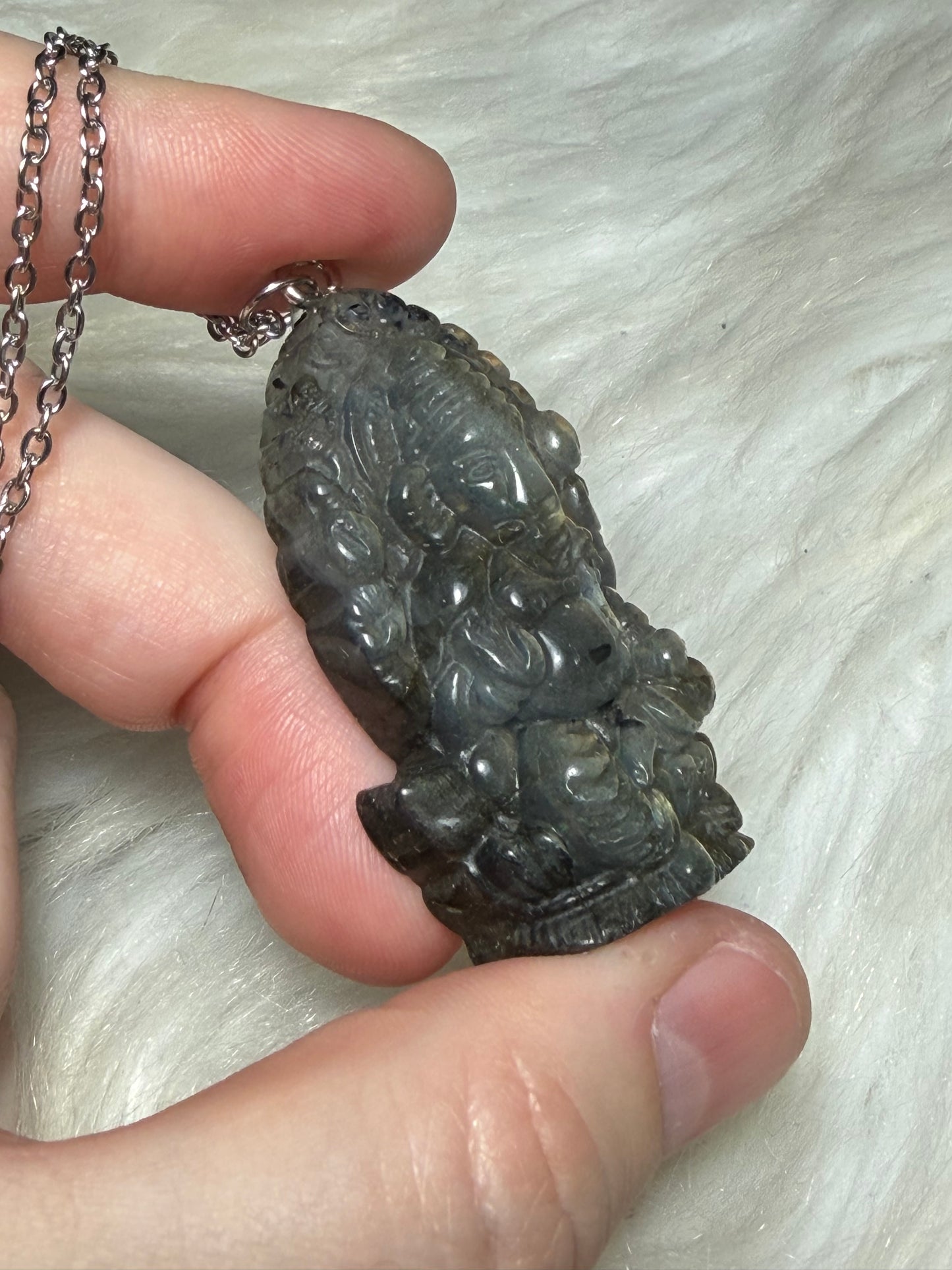 Collar Labradorita Ganesha - Ganesh n°237