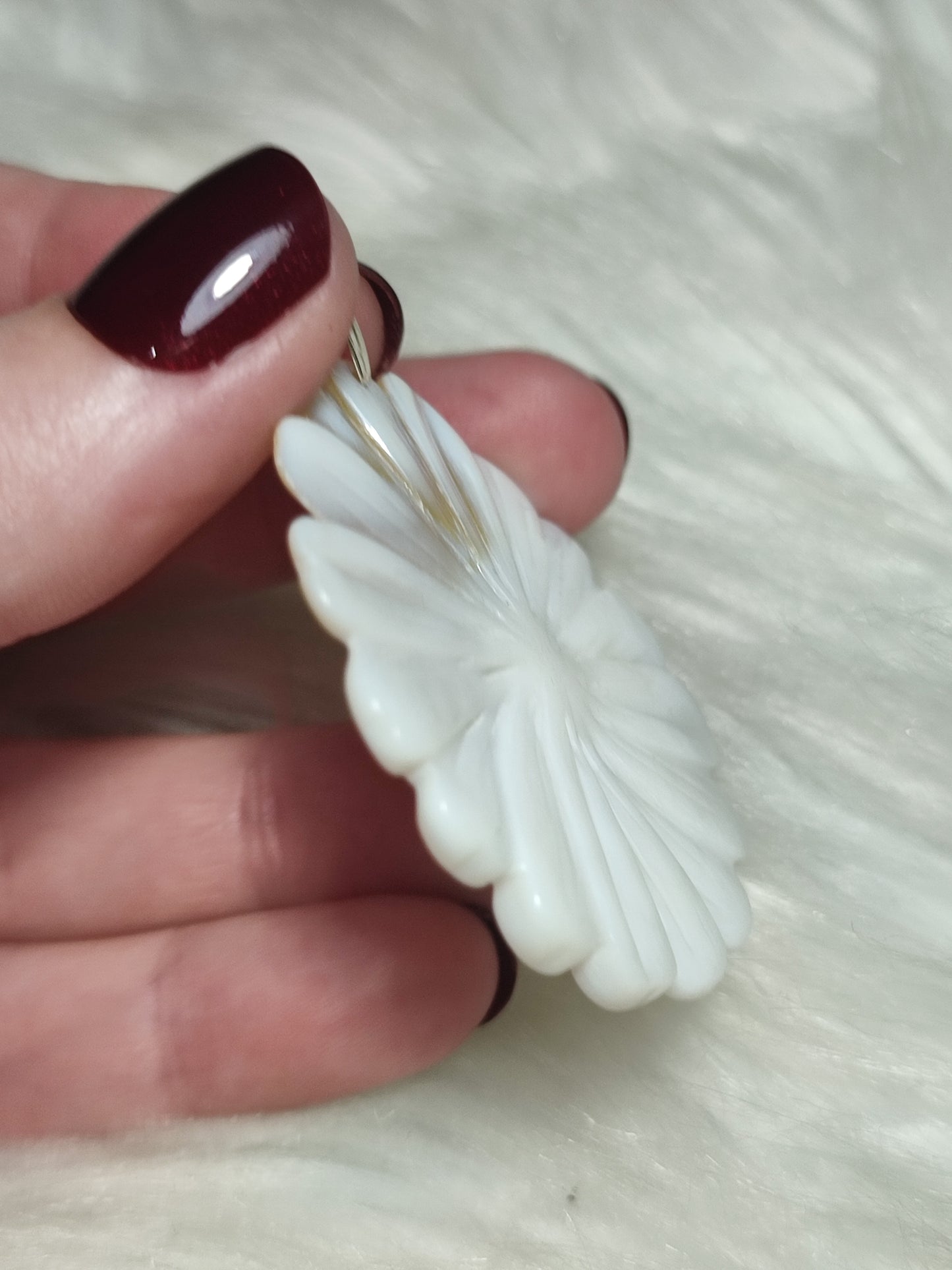 Colgante plata de ley 925 con flor de nácar n° 37