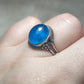 Anillo plata 925 con apatito azul - ajustable n° 17
