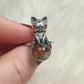 Anillo plata de ley 925 con cuarzo jardin chamanico n° 14