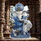 Ganesha Azul Y Blanca - Prosperidad y Protección