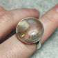 Anillo baño de plata con cuarzo rutilo n°1
