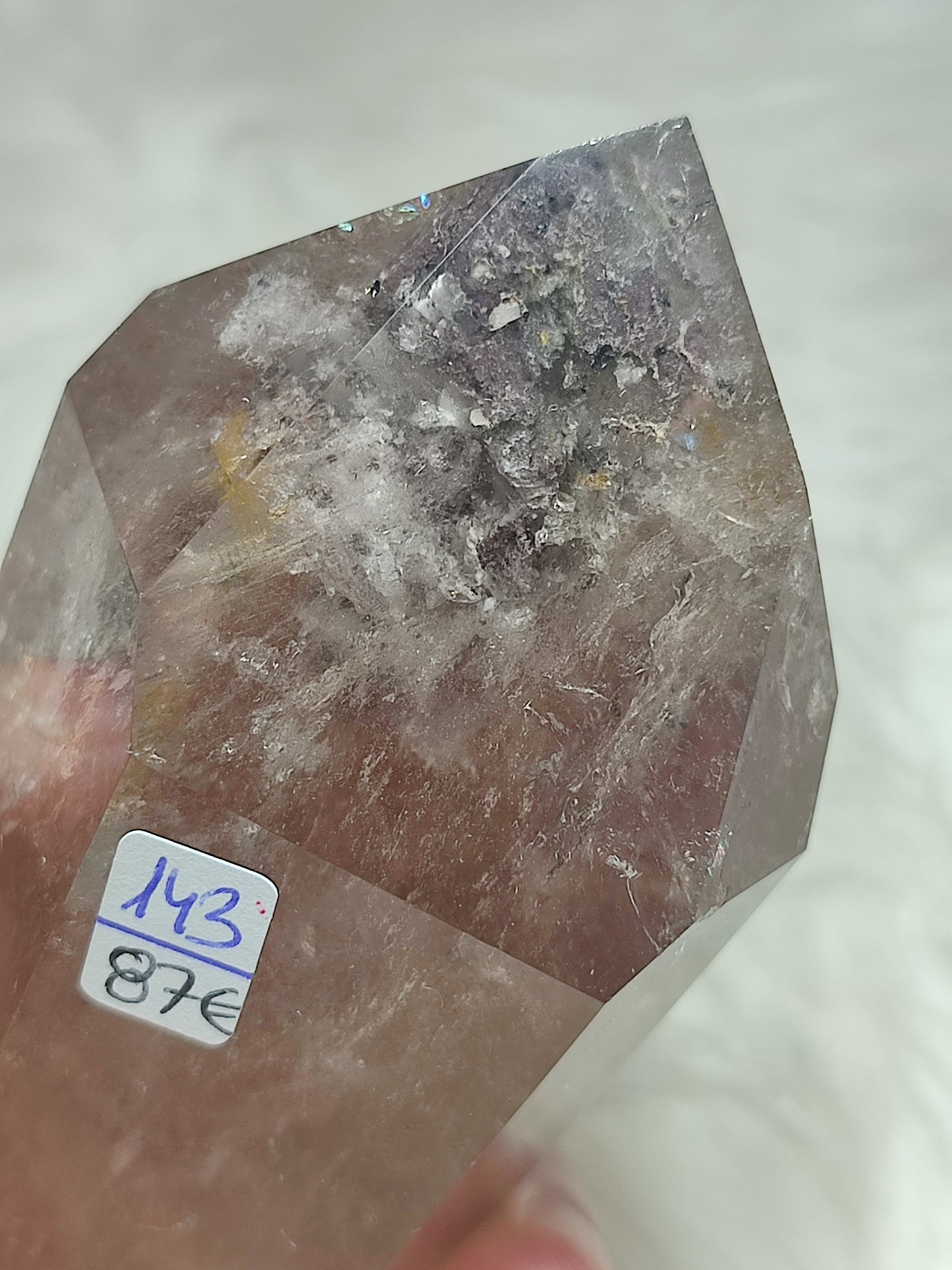 Cuarzo chamanico biterminado con cuarzo en cuarzo n° 143 - video