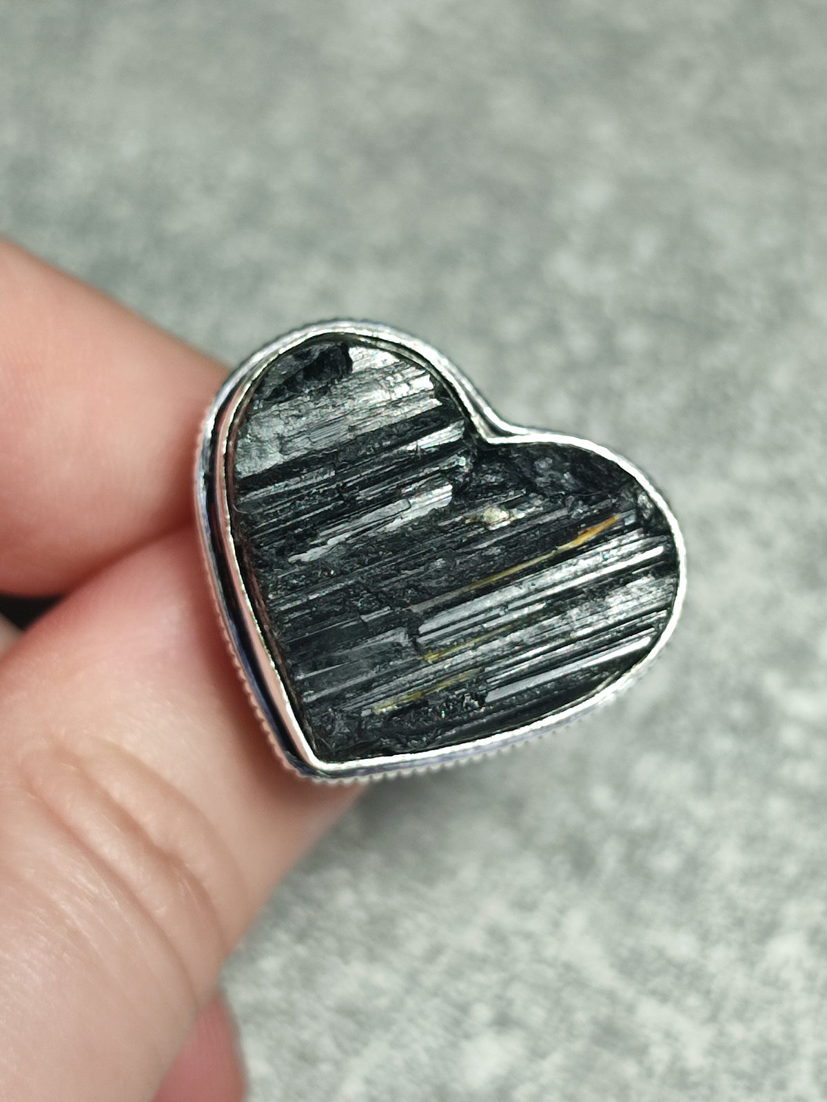 Anillo baño de plata con turmalina ref.20