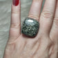 Anillo baño de plata con jaspe océano