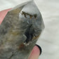 Punta cuarzo anfíbol gris n°134